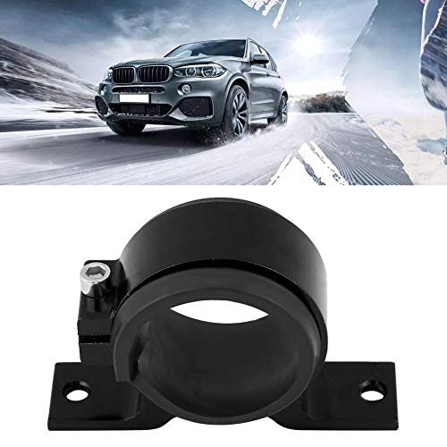 Universal Fuel Filter Bracket, Aluminium Legering + Rubber Fuel Pump Bracket Single Filter Clamp houder (zwart) 4