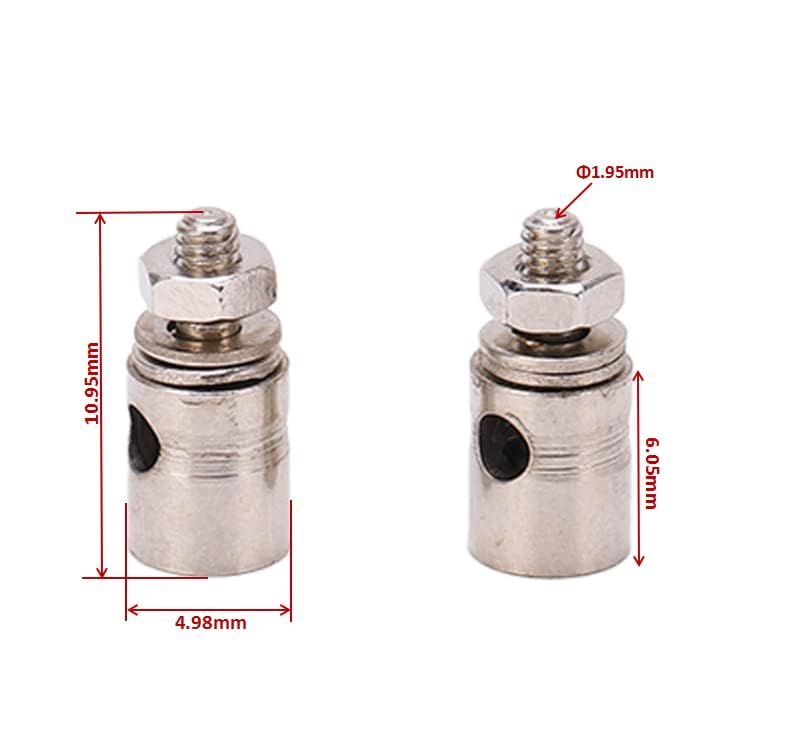 10Pcs RC Roestvrij stalen duwstang connector, RC vliegtuig duwstang stoppen Voor 1,8 mm/1.9mm/2mm 10/mm Staaldraad