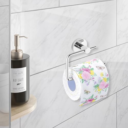 Toiletpapier houder Chrome toiletrolhouder Toiletrolhouder Silver toiletrolhouder met brillen voor keuken en badkamer 5