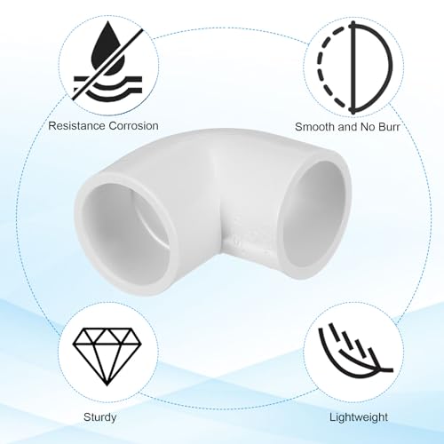 3/4 inch 90 Degree PVC Elbow Mount, 25 Stuks 2 Way Pipe Fitting Connector Meubilair Kwaliteit Pijp Hoek Connector Adapter voor Bouw Pool Producten Greenhouse Garden 4