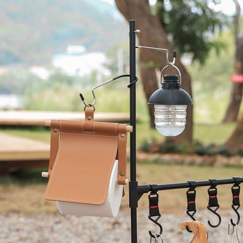 Camping Lantaarn Hook, Outdoor Camping Hanger, S Shape Anti Slip Light Hook, Roestvrij staal Rubber Multifunctionele Tent Lamp Hanger voor Outdoor Post 3