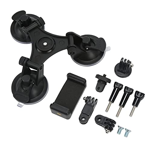 Tripod Zuigbeker Triple Cup DSLR Camera Professional Car Mount voor actiecamera's en mobiele telefoons