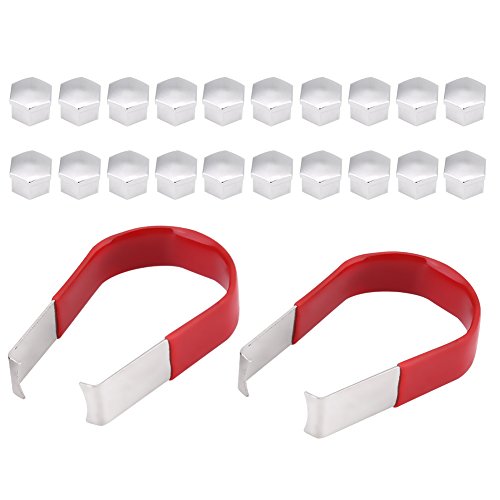 Universele 20Scs 19mm Chrome Wiel Looking Nut Bolt Cap Cover met Removal Tools Ontmantelen Beanies en Accessoires