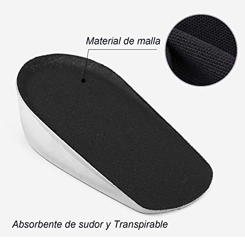 Hoogteverhoging inzolen, 1 paar Gel verhogen inzool inzolen Hiel, onzichtbare hiellift, mannen schok absorberende schoen voegt -2CM 3