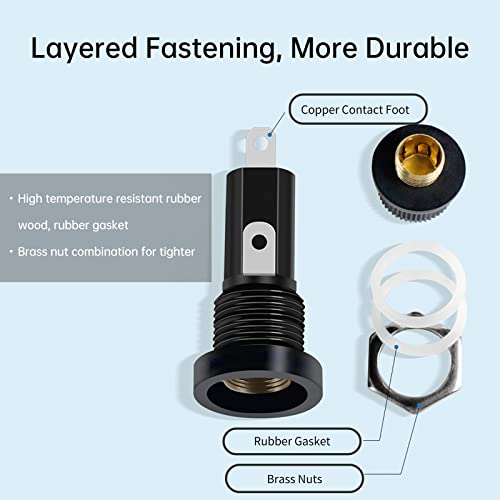 10 st. 6*30 Zwarte platte buis type paneel Montage Schroef, Cap Fuse houder Fuse houder, 10A 250V