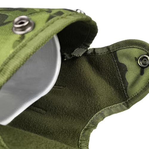 Sea Army Waterfles set Militair Water Kantine Camping Kantine Kit met 1L Waterfles Opvouwbare aluminium Militaire Kantine met handvat Opbergzak 5