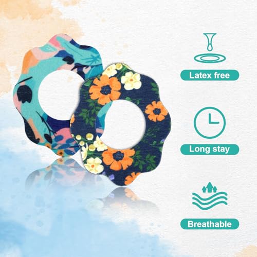 25Scs Sensor Patches, Waterproof Sensor Lijm Patches Bloem patroon CGM Monitor Covers en Accessoires voor Libre 2(5 Styles) 4