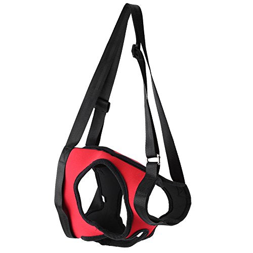 Hond ondersteuning Harnas, Huisdier Running Aid Lifting trekken Vest Sling ondersteuning Revalidatie Outdoor en gezonde Grooming Tool voor Oude & gewonde honden (L, Hind Leg)