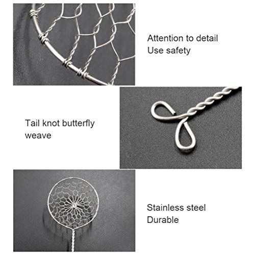Spider Strainer Skimmer kit, Long Handle Colander, Mini Stainless Steel Wire Food Strainer Spoon Set, Fondue Strainer Stainless Steel Fondue Strainer 4