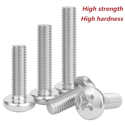 20 st Phillips Head Machine Schroeven, M3 x 10 mm, 304 Roestvrij stalen lenskop Schroeven, Ronde Hoofd Schroeven voor Meubilair Ingebouwde, Hout Montage 4