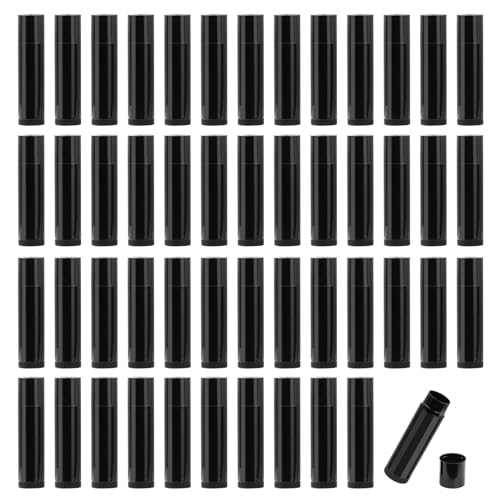 50 st 5g Lege Lipstick Plastic Lipstick Lege Lippen Care Stube, DIY Lippen, Balsem, Tubes, Lip Gloss Container, Lip Balsem, Zwart