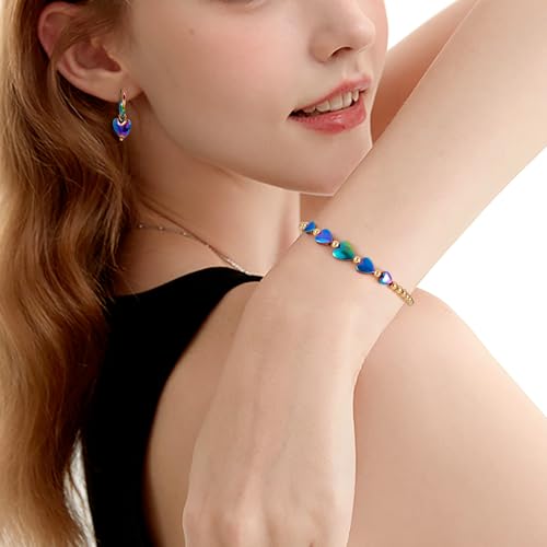 100 st. Niet-magnetisch Hematietkralen 6/8/10/12mm Hart edelsteen kralen Regenboog kleur gladde steen los kralen Bulk voor armband ketting sieraden maken 4