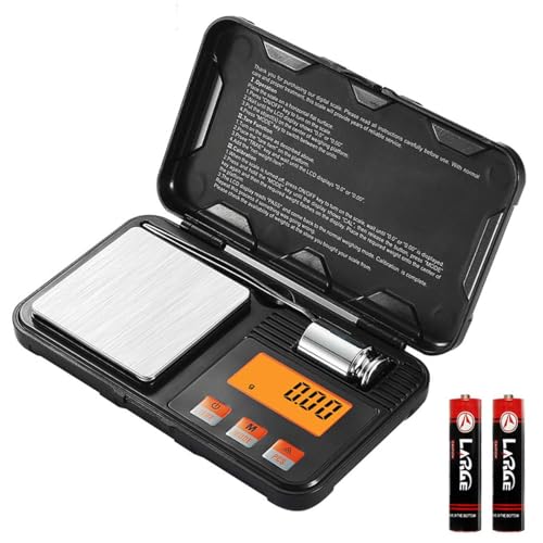 Digital Pocket Scale, 200g Precision Mini Jewelry Scale, Portable Small Gram Scale met LCD achtergrondverlichting, 0,01g Nauwkeurigheid, Geschikt voor Jewelry Food