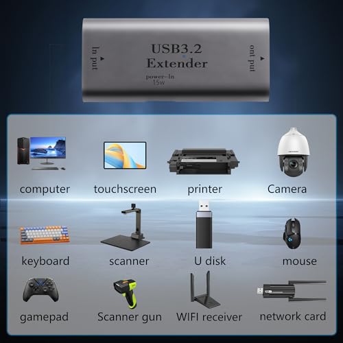 USB C naar USB Een signaal booster adapter 5 Gbit/s uitbreiding 10m lange bereik signaal booster connector met USB C 15W power poort 5