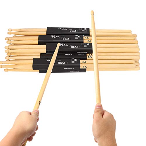 12 paar 5A Drumsticks Drumsticks Promark Multipack, Drumsticks 5aSticks Maple Wood Made Water Drop-Shaped Sheet OnStage Performance Geschikt voor Snare Drums Oefendrums 4