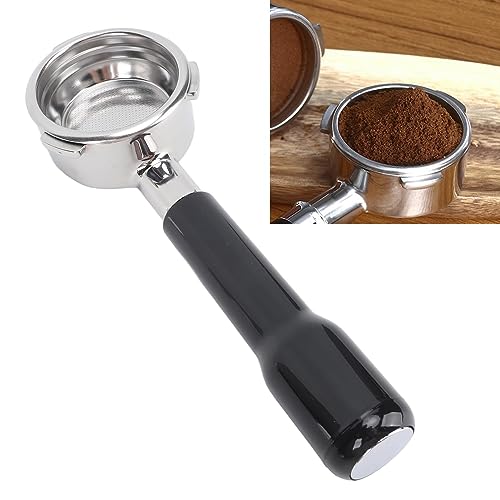 58mm 3 Ooren Bodemloze Portafilter Koffie, Portafilter met Filtermandje, Vervangt Porta Filter, Bodemloze Portafilter voor Barsetto Koffiezetapparaat (zwart) Delen van