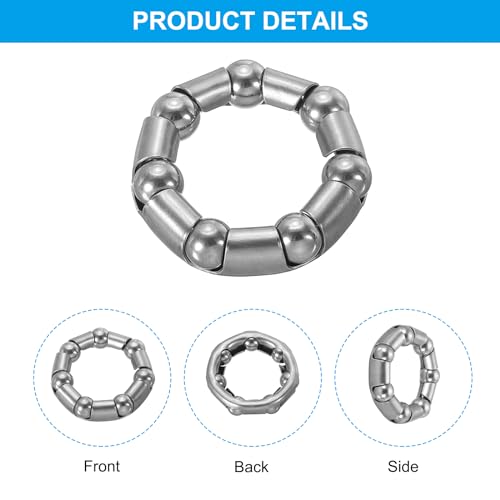 Kogellagers voor Fiets Crank 3/8 Inch x 7 Ballen, 4 stuks Stainless Steel Fietslagers, Onderdelen, Centrale As Accessoires, Een stuk, Zilver 3