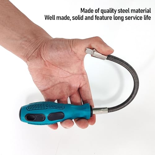 Flexibele slangklemmendriver, Flexibele slangklemmendriver Slangklemmentool, 7mm Nutdriver Antislip Flex Socketmoersleutel Automobielhulpmiddel voor Marine Auto 5