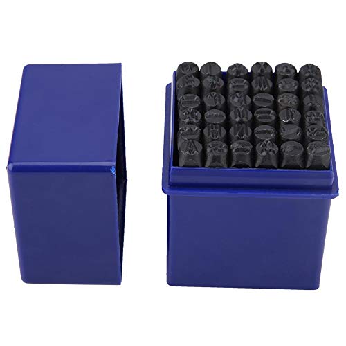 36 Drop Letters, 6 mm Letter and Number Stamp Set Gemaakt van Carbon Steel/A-Z en 0-9 Drop Letters, Numbers and Letters, Punch Set voor metaal, hout, leder