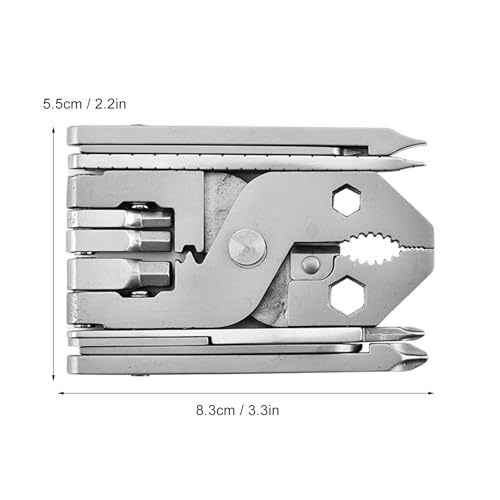 Compacte tang Multitool Keychain Tool Roestvrij staal Opvouwbare zak gereedschap met schroevendraaiers Flesopener voor buiten Camping 5