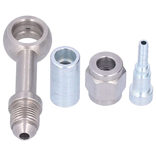 Banjo Brake Fittings, 4st 0° M10 Roestvrij staal motorfiets Remlijn Banjo Past remslang Banjo Adapter Vervanging Andere toebehoren