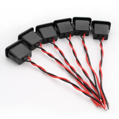 Verpakking van 6 USB-A socket 2-draads flush-mounted type A socket, USB-A stopcontact voor paneelmontage 3A snellader type A socket met klik groef gesp 4