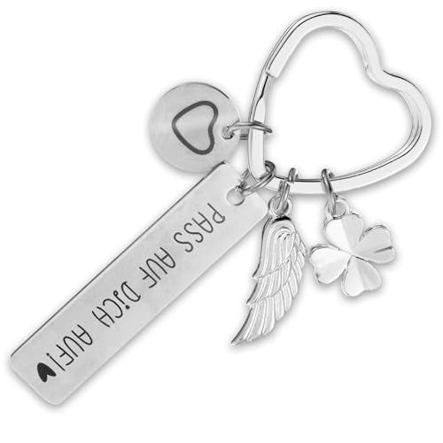 Hartvorm Key Chain Esthetic met Gift Box Key Chain Auto Cadeau Gegraveerd Font Bescherming Hoeveelheid, Gepersonaliseerde Gifts voor de Rijbewijs, Verjaardag, Kerstmis