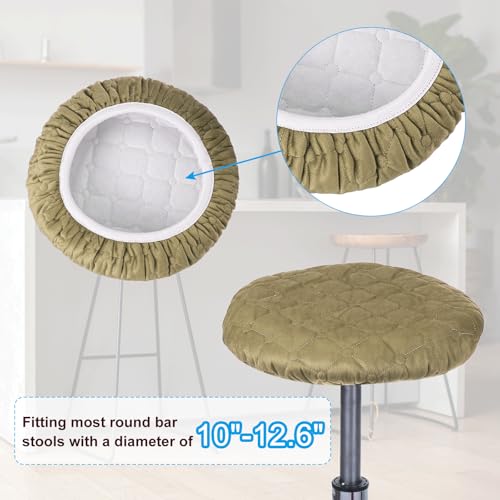 Krukhoes Ronde Elastische Bar Kruk Hoes Wasbare Kruk Kussen Hoes Stretch Bar Chair Hoes voor 25-33cm Voorzitter Golden 3