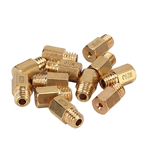 Mikuni Carburetor Main Sprayers, Mikuni Carburetor Main Sprayers, Carburetor Accessoires, 12 Piece Set Hex Type Messing Hoofdspuit Carburetor Main Sprayer Vervanging instellen