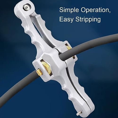Verstelbare Kabelstripper, Transverse Gepantserde Kabelstrippen Mes Fiberglas Kabel snijgereedschap met verstelbaar mes, Aluminium, Draadstrippers 5