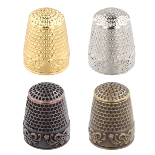 4 Stukken Vingerbeschermers Vintage naaivilt Naaiaccessoires Vingerbescherming voor knutselen op maat Hulpmiddelen