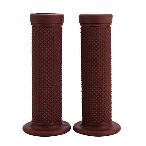2st 22mm Universal Vintage Motorfiets Handvat Grips Star Decoration Handlebar Ends (Brown)