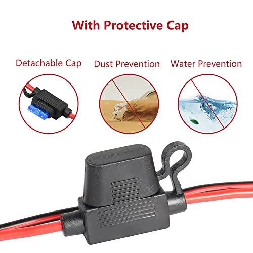 10f 16AWG Vrouwelijke Sigarettenaansteker Eyelet Plug High Performance Kabel met 15A Blade Fuse Houder 12V 24V DC Power Cable 3