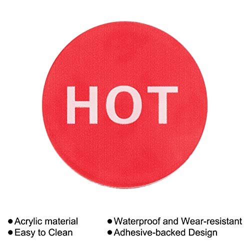 Zelfklevend warm/koud waterlabel, 10 Paren/20 Stuks Acryl Ronde Sticker Borden voor Faucets Sinks, Rood/Wit, Blauw/Wit 4