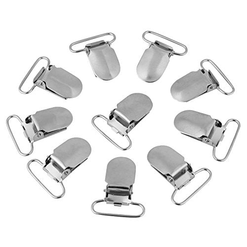 10/20 Stuks Hoge kwaliteit metalen clips, zilveren metalen clips voor beugels, pacifiers, bibbers, speelgoedhouders of Mittens (25MM * 10PCA)