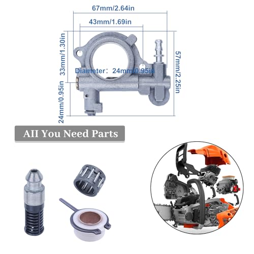 Oliepompkit voor Stihl 024 AV MS 240 MS 260 Series Chainsaw Vervanging voor 1210071043 Oliepomp met eindloze schroeven Hoge kwaliteit onderdelen set