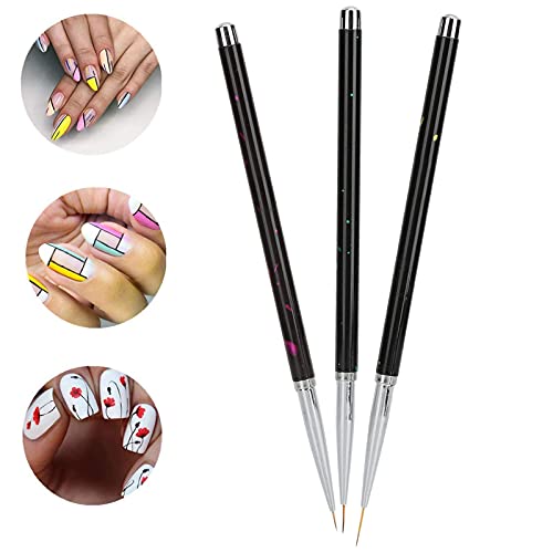 Nail Art Liner, Professionele Nail Art Liner Penselen, Home Nail Dots Schilderen Tekenen Pen voor Nail Art creatie en DIY, 3Scs 3