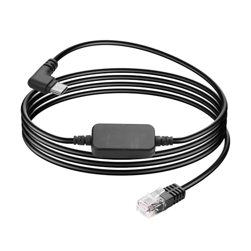 USB-C stekker naar RJ11 stekker, 90 graden, radardetector stroomkabel, vervangende kabel voor radardetector, 5V tot 12V, gain adapterkabel, 15 m