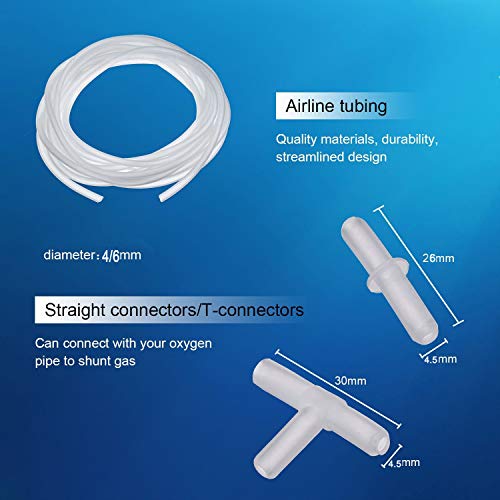 Aquarium slang connector, 40 in 1 Set, slang connector, 4 mm, I L T Y gevormd lucht slang adapter 4 mm / 6 mm 2 Weg 3 Weg + 5 m Luchtslang 4 6 mm 3