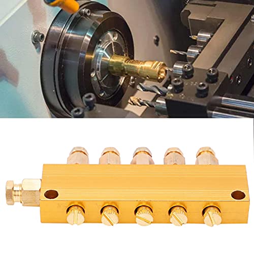 Messing Olie Distributeur 5/6 Weg verstelbare Smeerolie Piston Divider Waarde Distributeur Blok voor Centraal Smeersysteem (1 in 5 uit) 4