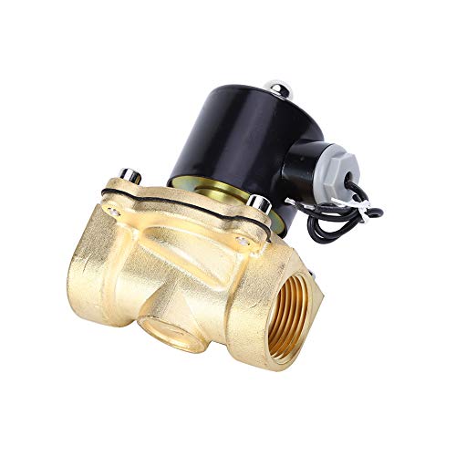 12V 1 Inch Messing 2 Way 2 Positie Elektrische Solenoïde Klep Magnetische Lucht Normaal gesloten Zero Differentiaal Starten Flexibele Bedrading met Horizontale Installatie voor Lucht