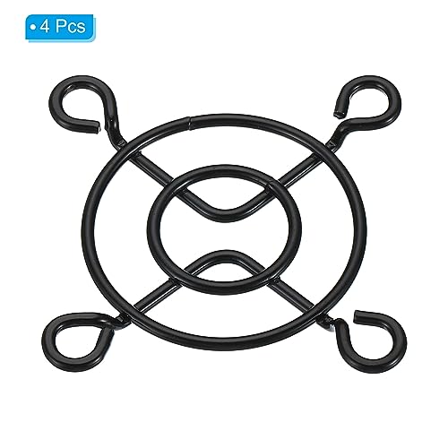 40mm Ventilator Finger Grill, 4 Pack Metal Grill Protector Guard Ventilator Beschermhoes voor 40x40mm Uitlaatventilatoren voor apparatuur Computer DIY, zwart 3