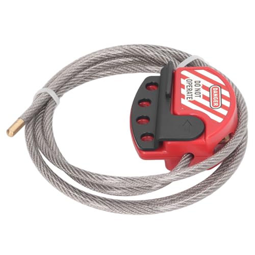 Tagout Kabelslot, Kabellengte 1,8M, Diameter 6Mm, Zelf Vergrendelen Meerdere Gaten, Verstelbare Kabelslot Kit, voor Reparatie Management 4