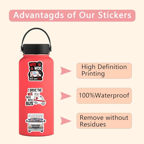 Ambulance 50 stuks Ambulance Sticker Set voor tieners Volwassenen Waterdichte Vinyl voor Auto, Motorfiets, Fiets, Skateboard, Snowboard, Bagage, Laptop, Koffer, Helm, Motorfiets, Computer 5