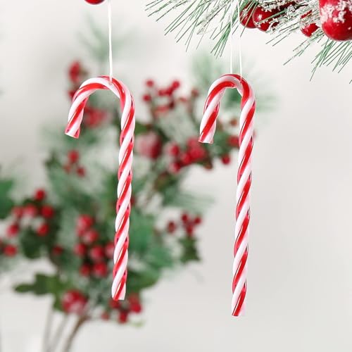 32 stuks Kerstboom snoepstokken, snoepstokken voor opknoping, kerst hangers