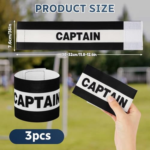 Classic Captain's Armband,Football Captain's Armband,Training Unisex-Jeugd Captain Armbanden, voor Volwassenen en Jeugd Elastische Sport Armband, Beschikbaar voor voetbaltraining