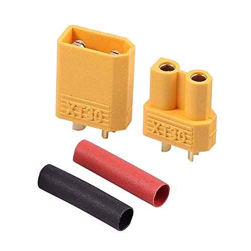 30st (15 paars) XT30 Connector -XT30 Mannelijke vrouwelijke ronde plug - Hoge stroomplug voor RC Lipo Batterij 3