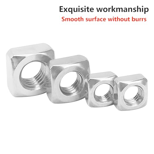 M8 x 13 mm x 6 mm 304 roestvrij staan vierkante meeren, bedrijfsgerechtigheid voor huisreparaties en mechanische ingenieurs, 20 stuks 4