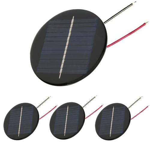 4 stuks 6 V 0,5 W 80 mm mini-zonnepanel, epoxyharsmodule, droogbaar zonnepanelen voor zonne-energie, thuis, doe-het-zelf, wetenschapsprojecten, speelgoed, oplader