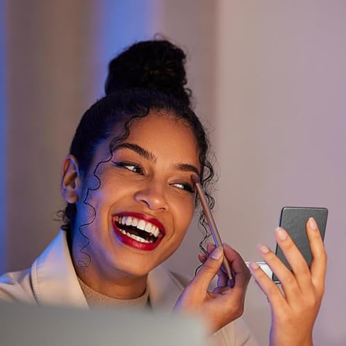 Compacte Pocket Spiegel, 1X/2 x Pocket Spiegel met vergroting, Classic PU leer, Zwart, Opvouwbare Dubbelzijdige Pocket Spiegel, Kleine Portabiliteit voor Reizen (62 x 85 mm) 5